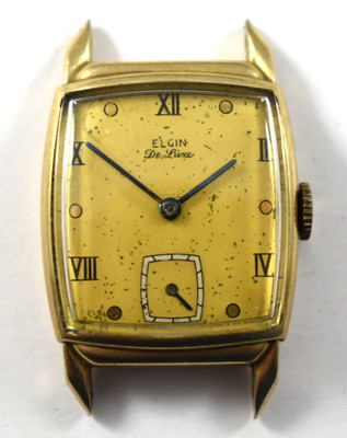 Vintage Elgin De Luxe 10KGF Case Hand Wind Mechanic 17J Wrist Watch Runs lot.wm