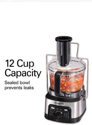 Hamilton Stack Snap Food Processor Veggie Spiralizer fSlicing, Shredding 12 Cup