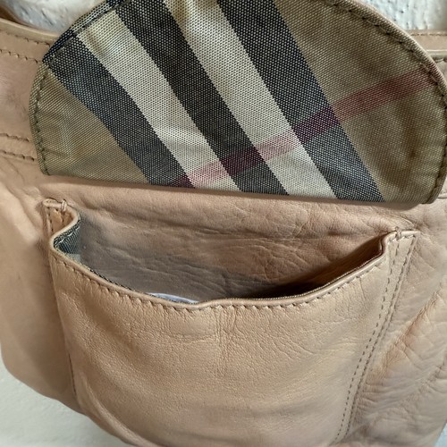 Echte Burberry rosa Leder Messenger Umhängetasche Nova Check Futter Taschen Reißverschluss - Bild 19 von 19