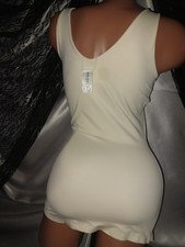 VTG SILKY RED HOT SHAPERWEAR TANK TOP SLIMMING NIPPER TUCK BLOUSE GIRDLE NEW L