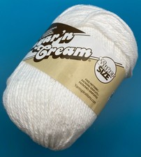 Sugar N Cream Cotton Yarn 1 Super Size Ball 4 OZ Color White Dish Cloth 190 Yrds