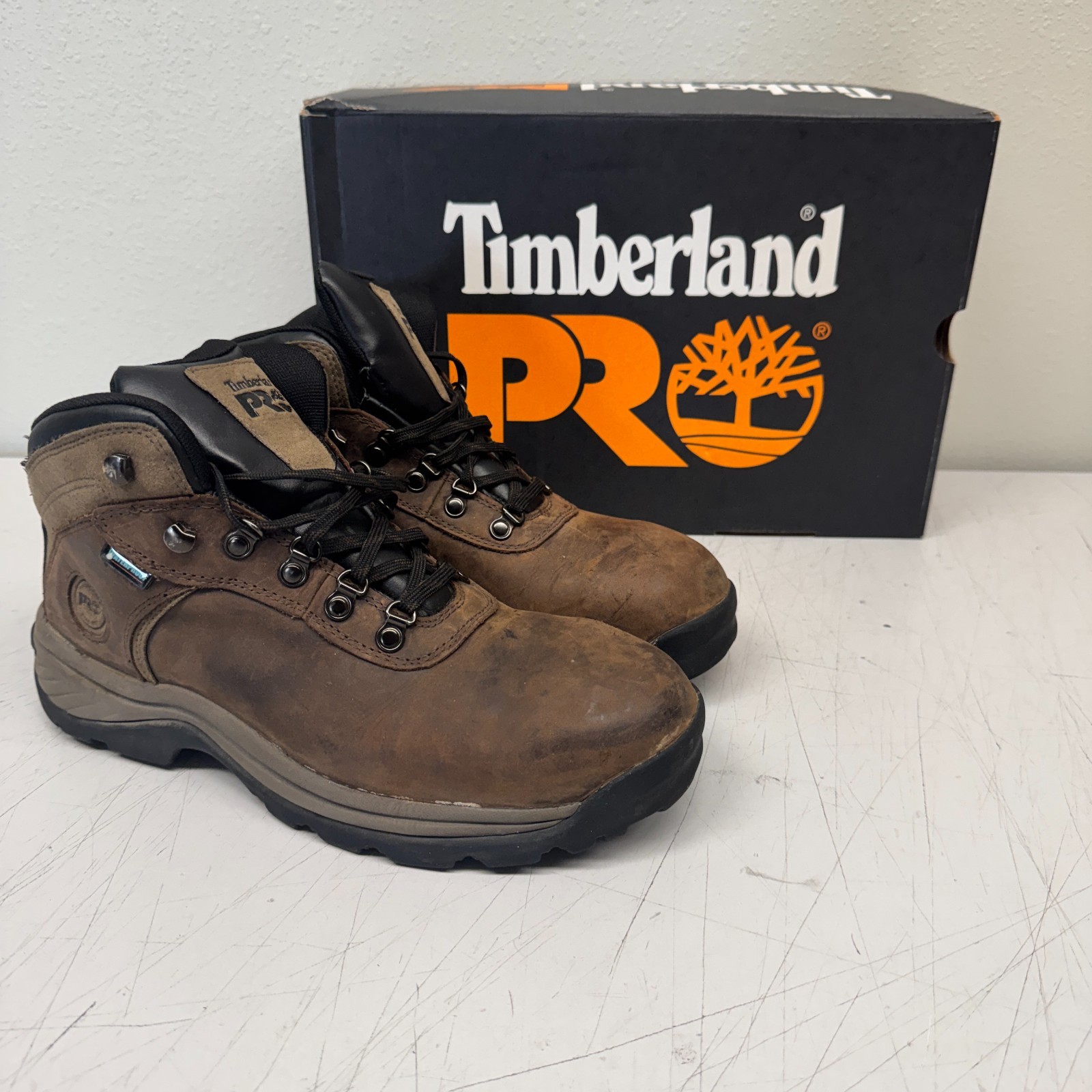 's Timberland Pro Flume Mid Waterproof Steel Toe Work Boots 
