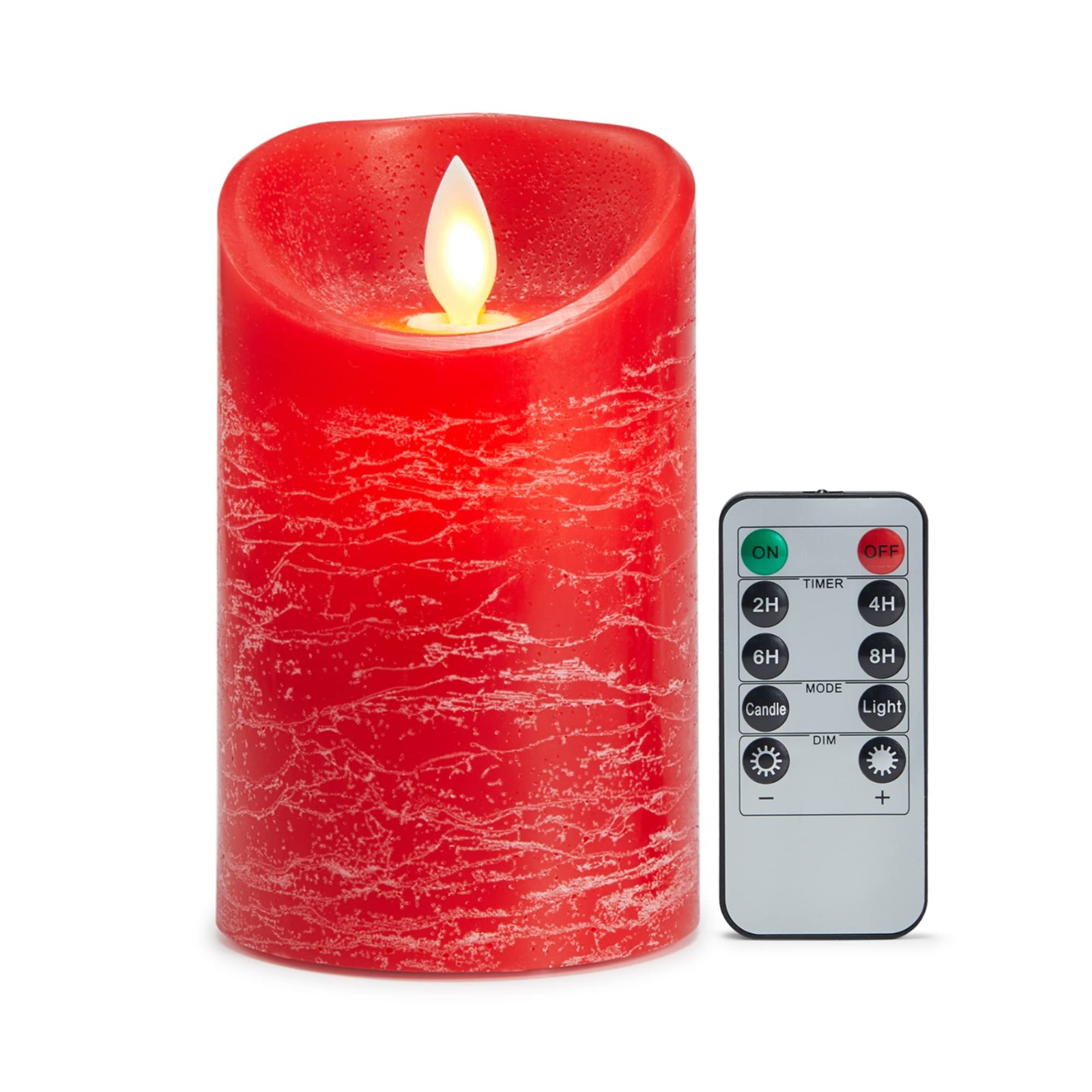 Bougies alimente par pile avec effet de flamme mouvante rouge