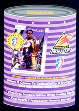 Pinnacle Inside promo/ sell Sheet W/ CL, 1997-98 WNBA Lisa Leslie, Rebecca Lobo