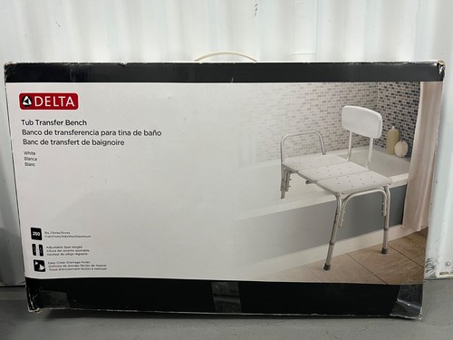 Delta White Tub Transfer Bench