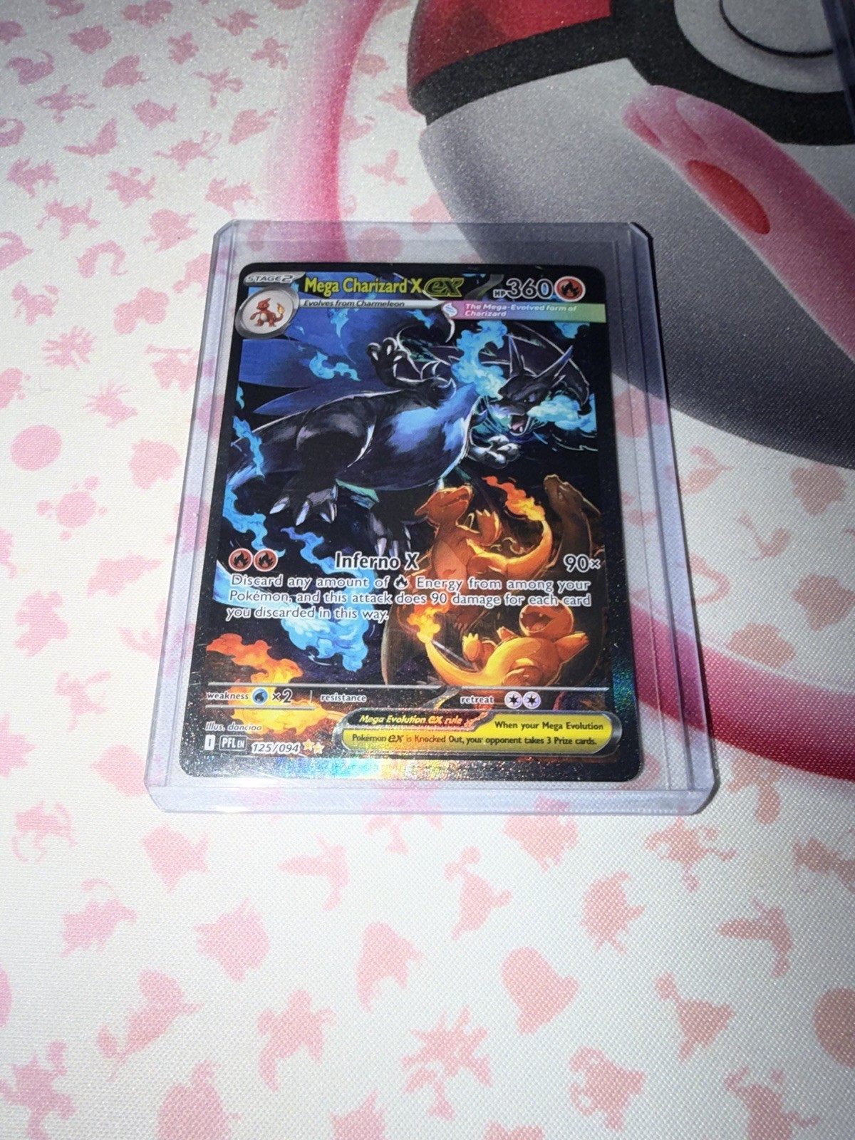 Mega Charizard X EX 125/094 - SIR - Phantasmal Flames - Pokemon TCG MINT