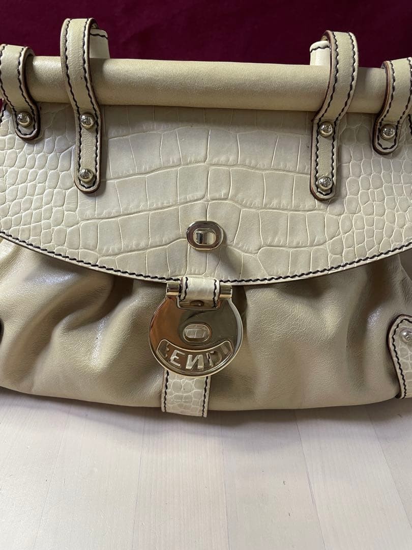 FENDI Beige Handbag embossing Women From Japan thumbnail 8