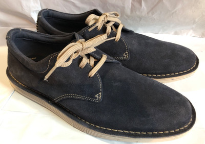 Collection By Clarks Mens 10.5 Forge Vibe Sneakers Blue 57979 Walking Suede