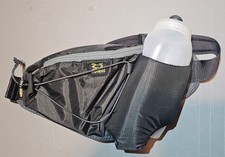 Amphipod Running Belt Fanny Pack Waist Belt Zip Pocket Gray Iphone/Bottle Pocket