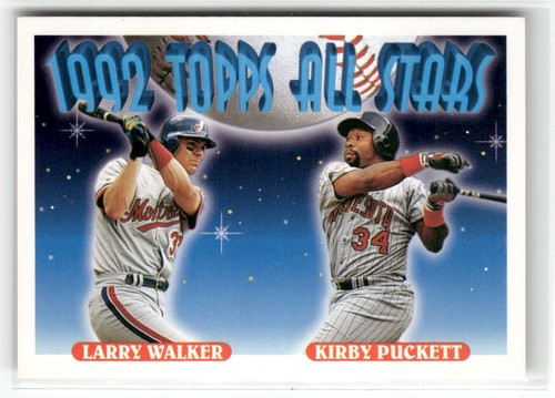 Larry Walker / Kirby Puckett #406 1993 Topps card