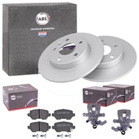 ABS Bremsscheiben BelÄGe BremssÄTtel Hinten Passend FüR Opel Astra G + Zafira A