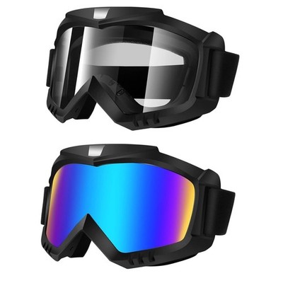 Multi-Purpose Windproof Racing Goggles for Motorcycling, Skiing & More - 2 Pack