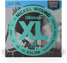 D'Addario EXL158 Baritone Light Electric Guitar Strings 13-62