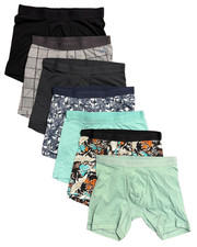BB2608M NEW EXPRESS UNDERWEAR 154 LOT OF 7 STRETCH COTTON BOXER BRIEFS SZ M