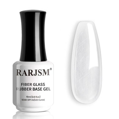 Clear Fiber Glass Rubber Base Gel Nail Polish for Repair Broken Nails Strengthen