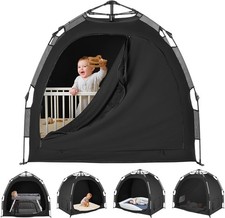 Pack N Play Blackout Cover, ONE-Click Folding Baby Sleep Pod Crib Tent,Breathabl