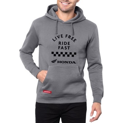 Honda Collection LEM25S-M57-M Honda Live Free Ride Fast Hoodie Md Gray
