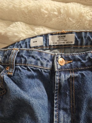 Bershka Mom Jeans Denim, Größe 40, Blau