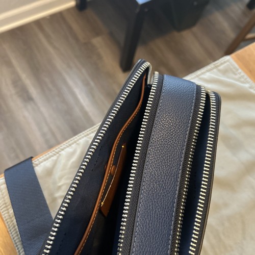 COACH Crossbody Bag CV931 Leather Deep Blue - Picture 6 of 8