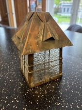 vintage-style copper or aged brass outdoor wall lantern Nantucket Style