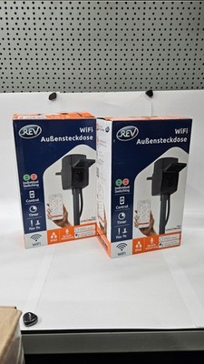 REV Link2Home Außensteckdose mit Erdspieß   2 Stück   IP44   Modell 0088807112