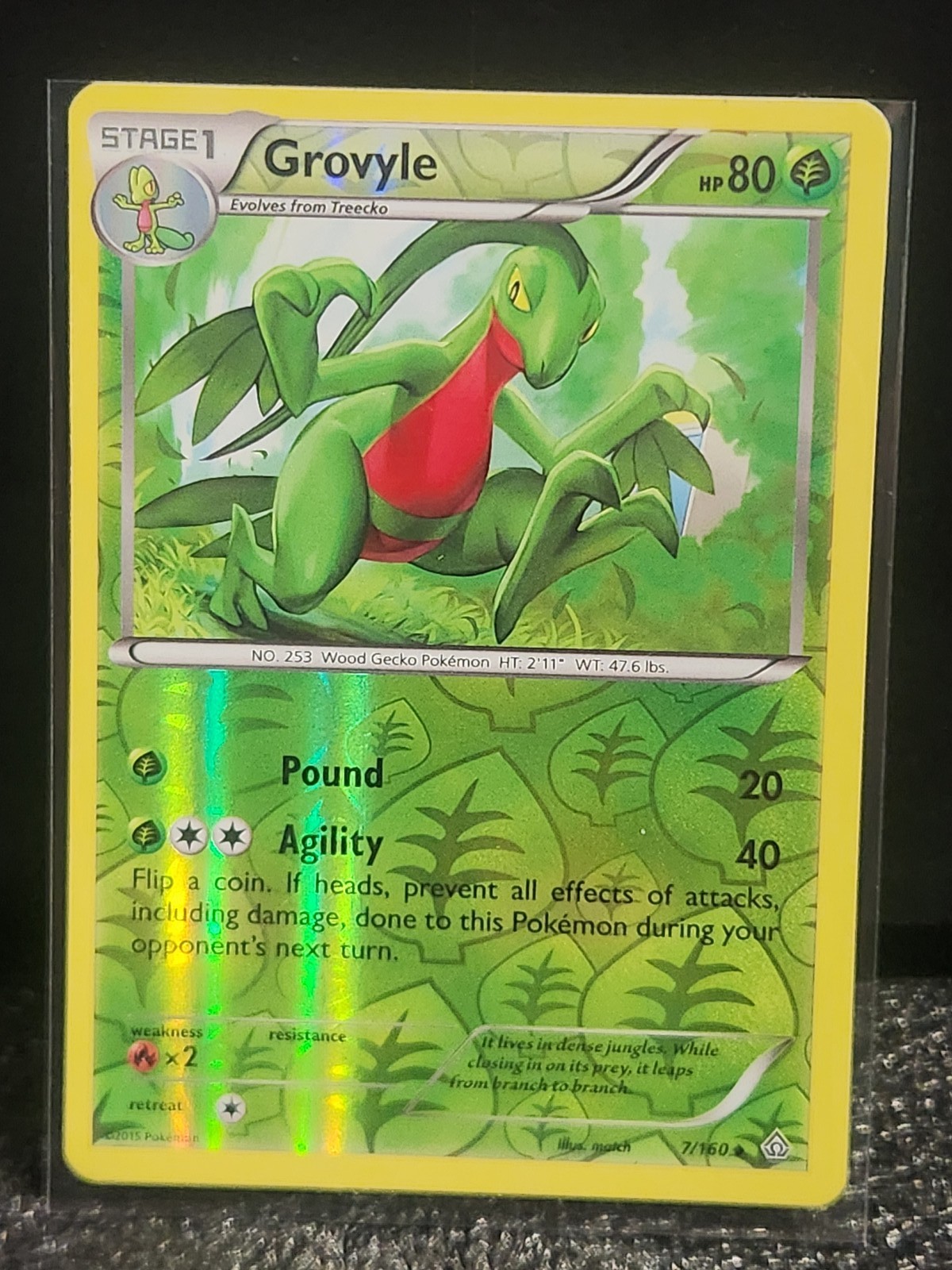 Grovyle Reverse Holo Uncommon XY - Primal Clash 7/160 LP