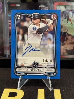 2026 Bowman Jakob Marsee #PRV-JMA Blue Paper Auto /150 RC Marlons
