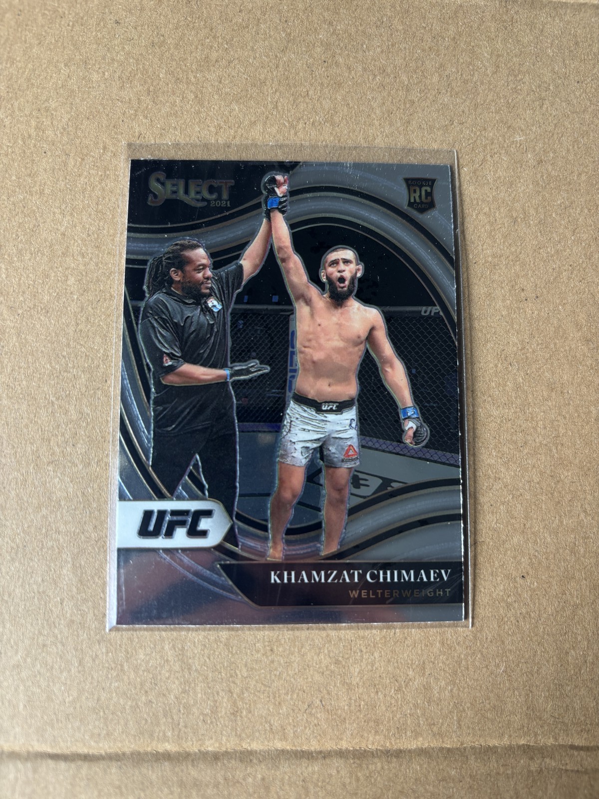 2021 Panini Select UFC Khamzat Chimaev #218 Octagonside Base