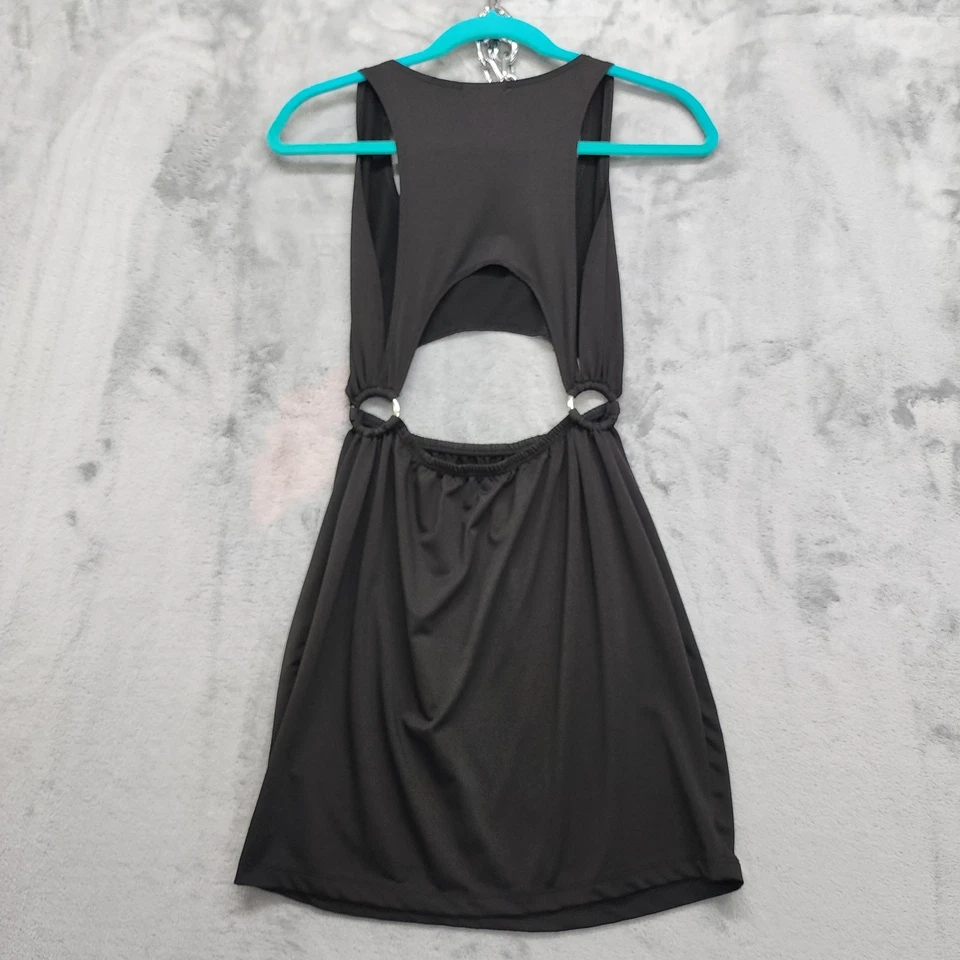 Silence + Noise Dress Size M Black Sleeveless Cutout O-Ring Mini Stretch Party - Image 3 of 4