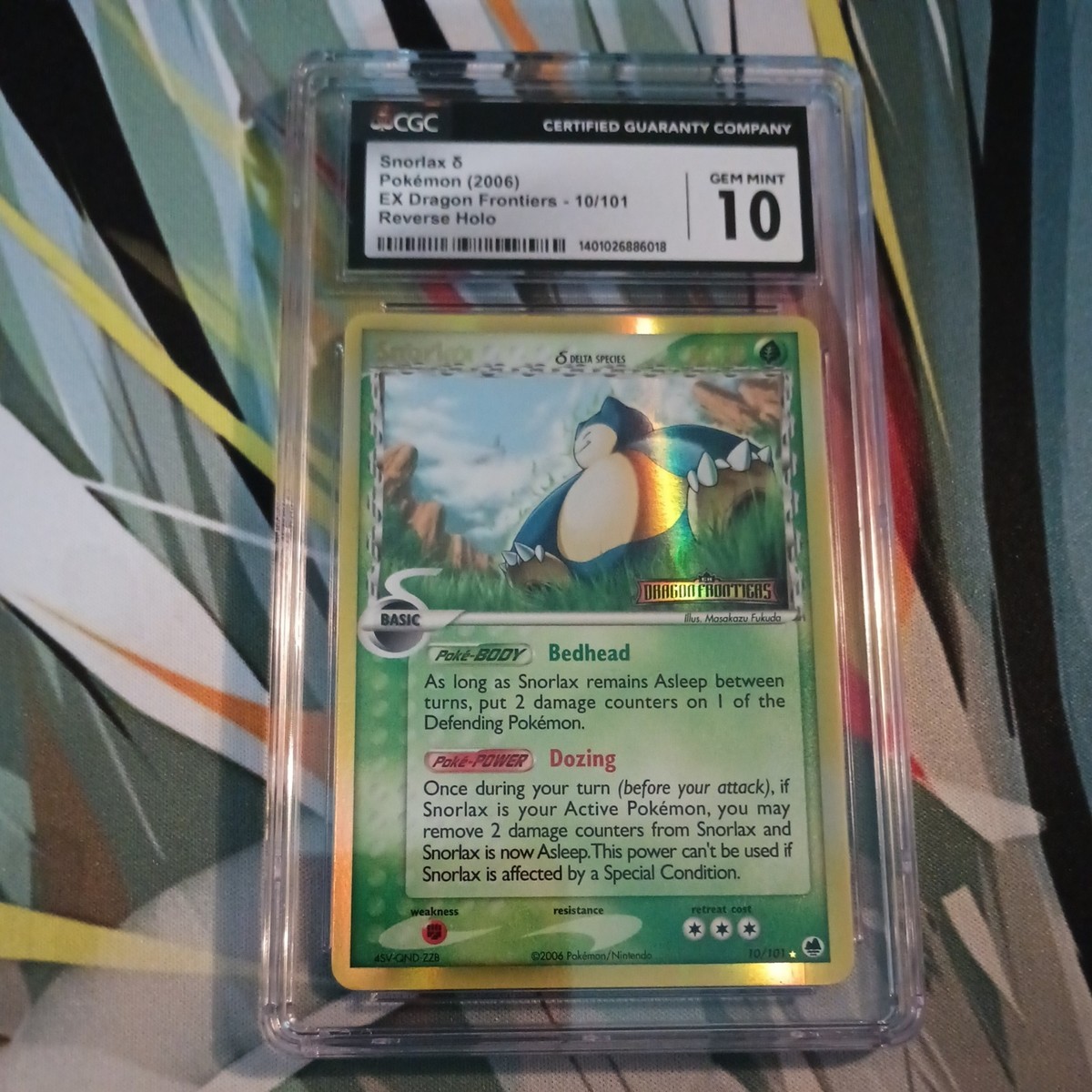 Snorlax (Delta Species) 10/101 Dragon Frontiers Reverse Holo