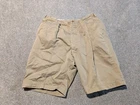 Vintage US Army Shorts Mens 34 (32) Tan 1950s Military Khaki Korean War Uniform
