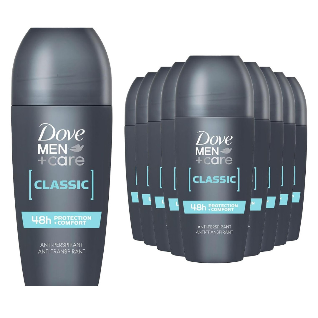 Dove Men+Care Classic Roll-On Antiperspirant Deodorant 50ml - Pack of 12