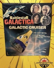 Battlestar Galactica Galactic Cruiser Blue and White 1978 unpunched card