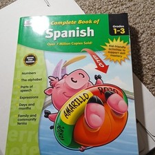 Carson Dellosa The Complete Book of Spanish Grades 1-3 Workbook Thinking Kids