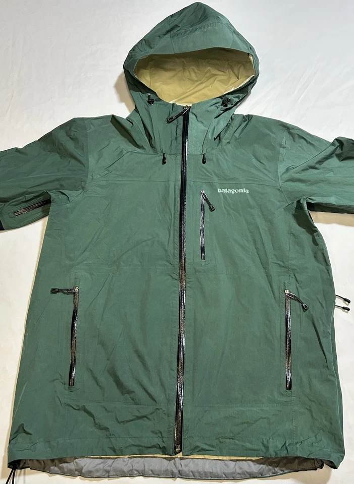 Patagonia h2no Windbreaker Jacket Men’s Medium Green Granite Crest Rain Coat - Image 2 of 4