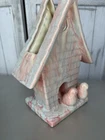 VTG Royal Haeger Royal Hickman Bird House Planter Agate Swirl Pink Two Birds