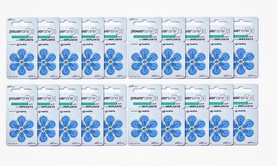 120 Cochlear Implant plus Hearing Aid Batteries by Powerone P675 675 Exp 2027