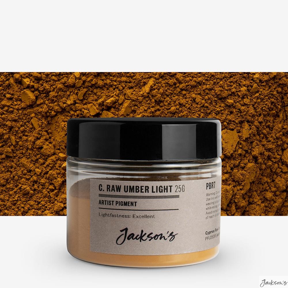 Jackson's : Artist Pigment : Cyprus Raw Umber Light PBr7 : 25g (in 50ml Jar) ...