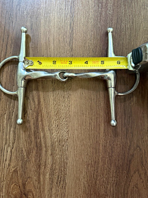 Partrade brand Full cheek slow twist snaffle , Approx. 5 1/2 Mouthpiece