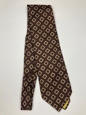 Wemlon Wembley Mens Formal Necktie 55"Lx3.75"W Brown / Beige Neck Tie