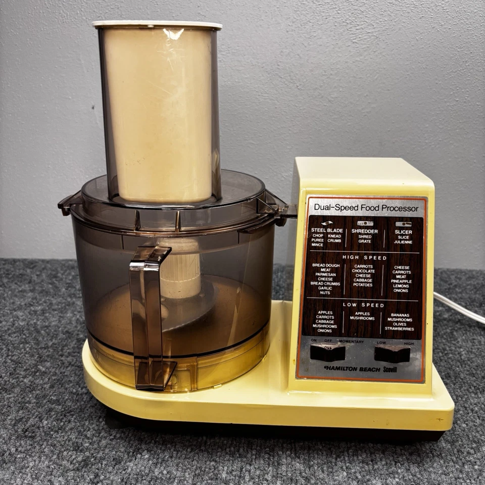 Vintage Hamilton Beach Scovill Dual Speed Food Processor 702-3 Tested WORKS - Image 3 of 4