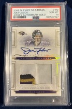 2008 National Treasures JOE FLACCO ROOKIE AUTO Jumbo RPA Gold 02/25 PSA 10 GRAIL
