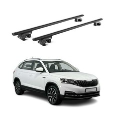 Dachträger Grundtäger für Skoda Kamiq 2019-2026 90kg Aluminium Schwarz 2 tlg ABE