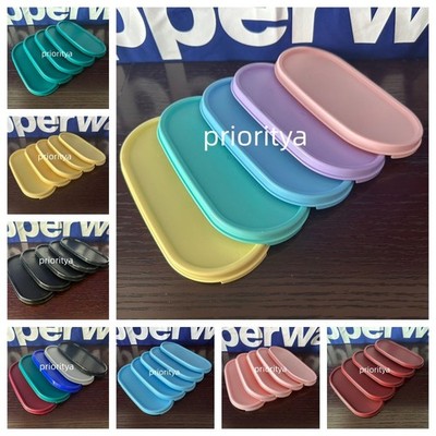 Tupperware Modular Mates Replacement Oval Seal Lid #1616 Set 5 - Choose Color