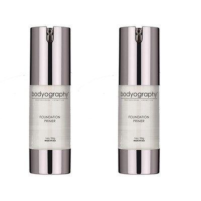 2 pack BODYOGRAPHY Foundation Primer Flawless Anti-Aging Salon Makeup Primer 1oz