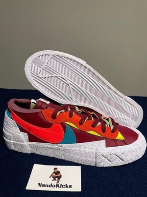 Nike x sacai x KAWS Blazer Low Team Red Men's Size US 11.5 DM7901-600 New