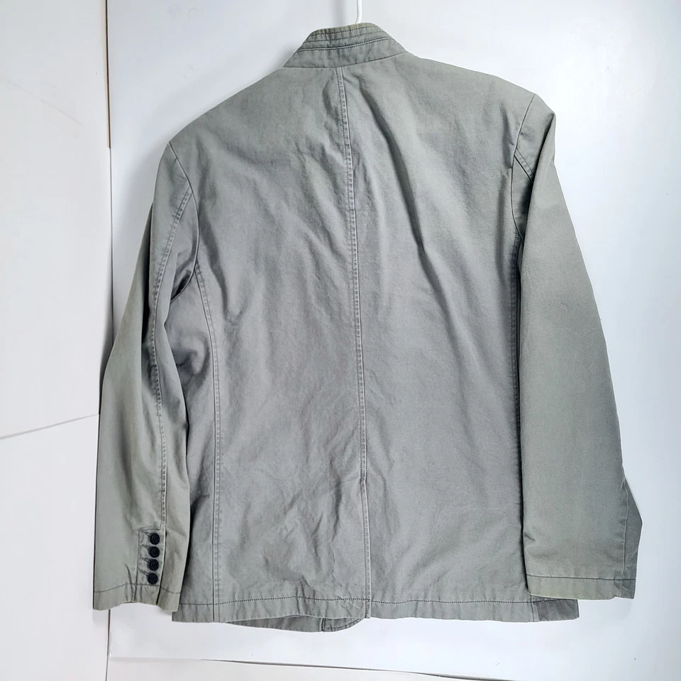 Chaqueta Kenneth Cole Chore Para Hombres L Grande Verde Militar Utilidad Campo Granero Abrigo Foto 2 de 4