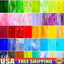 Vibrant Stained Glass Sheets Variety Pack of 36 Mosaic Art Projects Easy to Cut