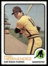 1973 Topps Baseball Card Enzo Hernandez San Diego Padres #438 EX-MT