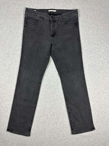 Levi's Premium 314 Shaping Straight Womens Jeans Size 32 W36" Dark Grey Stretch